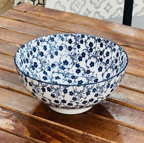 کاسه سالاد یزرگ گل آبی