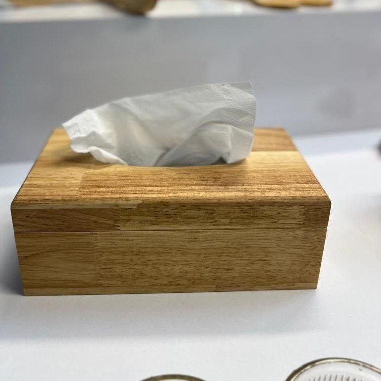 جا دستمال کاغذی مستطیل چوبی