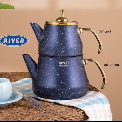 کتری قوری ترک دسته طلایی RIVER